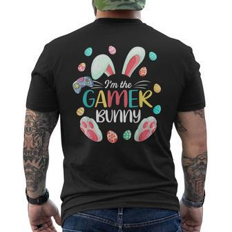 Video Game Easter Bunny Eggs Gamer Easter Gaming Men's T-shirt Back Print - Thegiftio UK