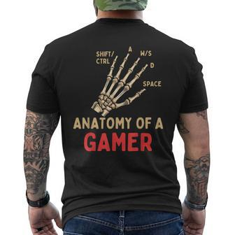 Video Games Gaming Anatomy Of A Gamer Men's T-shirt Back Print - Seseable