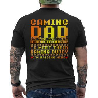 Video Games Player Fathers Day Gamer Dad Gaming Men's T-shirt Back Print - Monsterry UK