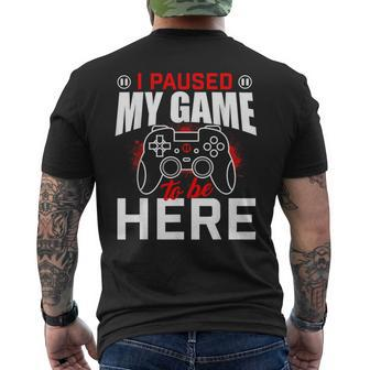 Video-Spiel Pausiert Gaming & Gamer Geschenk T-Shirt mit Rückendruck - Seseable