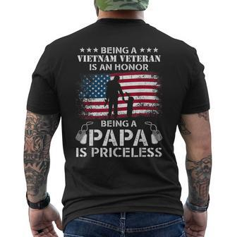 Being Vietnam Veteran Is An Honor Papa Is Priceless Men's T-shirt Back Print - Monsterry