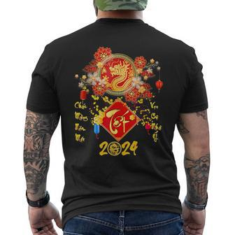 Vietnamese Lunar New Year 2024 Tet Viet Chuc Mung Nam Moi Men's T-shirt Back Print | Mazezy