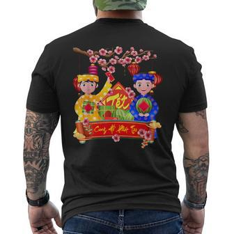 Vietnamese New Year Of The Dragon Chuc Mung Nam Moi 2024 Men's T-shirt Back Print | Mazezy