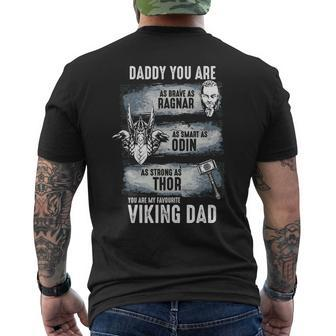Viking Dad T Men's T-shirt Back Print | Mazezy