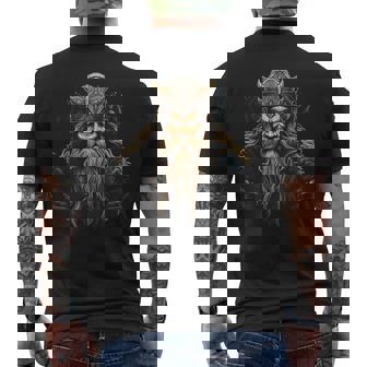 Viking Longship Scandinavia Exploration Warrior Men's T-shirt Back Print - Thegiftio