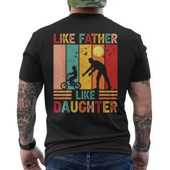 Vingate Retro Like Father Like Daughter Dad Fathers Day Men's T-shirt Back Print - Seseable