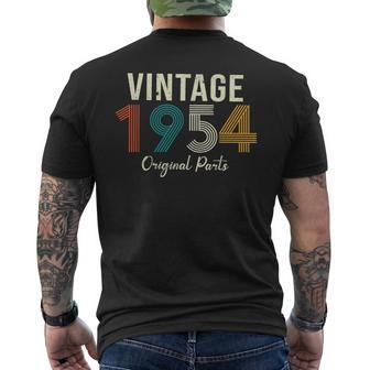 Vintage 1954 Original Parts Retro 70Th Birthday Men's T-shirt Back Print - Monsterry CA