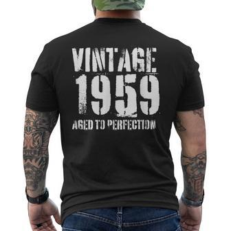 Vintage 1959 Birthday Retro Style Men's T-shirt Back Print - Monsterry CA