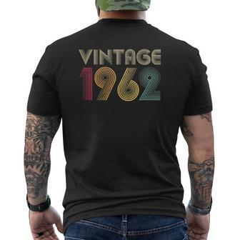 Vintage 1962 60Th Birthday 60 Years Old Classic Retro Mens Back Print T-shirt - Thegiftio UK