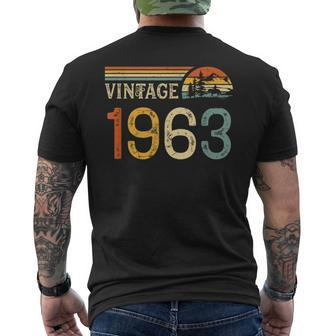 Vintage 1963 Birthday Retro Men's T-shirt Back Print - Monsterry CA