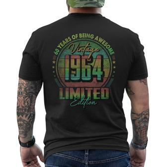 Vintage 1964 Limited Edition 60 Year Old 60Th Birthday Men's T-shirt Back Print | Mazezy