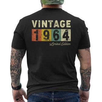 Vintage 1964 Retro Classic Style 60Th Birthday Born In 1964 Men's T-shirt Back Print - Monsterry DE