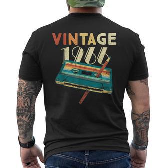 Vintage 1966 Music Cassette Regalos De 57 Años De Edad Camiseta Hombre Estampado Espalda - Regaloses