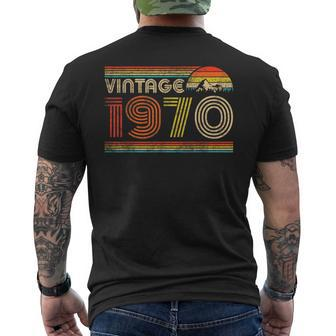 Vintage 1970 Classic 1970 Birthday 1970 Year Old Vintage Men's T-shirt Back Print - Monsterry UK