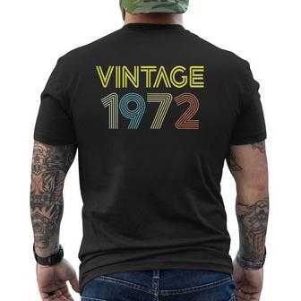 Vintage 1972 Birth Year Legend Born Original Young Genuine Mens Back Print T-shirt - Seseable