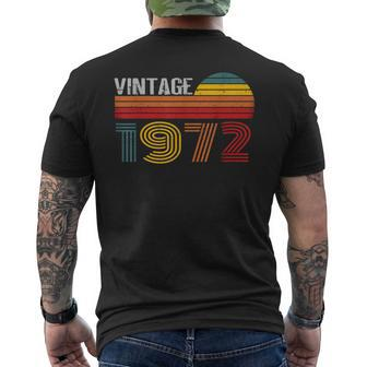Vintage 1972 1972 Born In 1972 Vintage 1972 Men's T-shirt Back Print - Monsterry