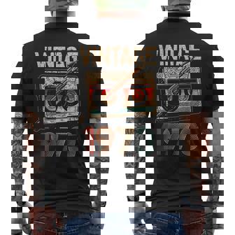 Vintage 1973 Retro Cassette Cinta Lápiz Clásico 50Th 1973 Camiseta Hombre Estampado Espalda - Regaloses