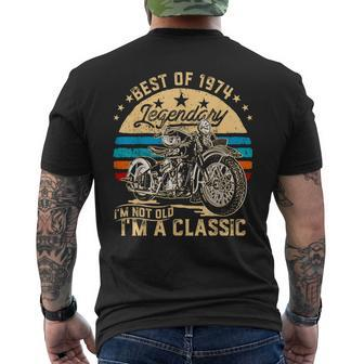 Vintage 1974 I'm Not Old I'm A Classic 50Th Birthday Dad Men's T-shirt Back Print - Monsterry UK