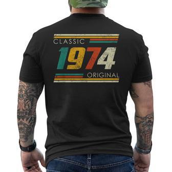 Vintage 1974 Made In 1974 50Th Birthday 50 Years Old Men's T-shirt Back Print - Seseable