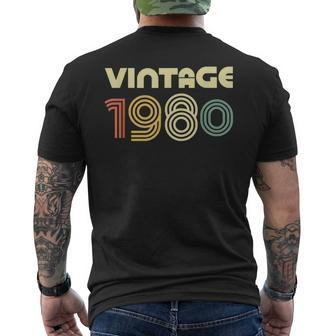 Vintage 1980 43Rd Birthday Men's T-shirt Back Print - Monsterry DE
