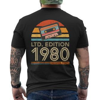 Vintage 1980 Birthday Men's T-shirt Back Print - Monsterry AU