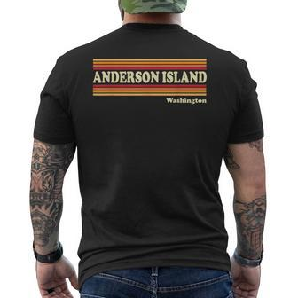 Vintage 1980S Graphic Style Anderson Island Washington Men's T-shirt Back Print - Monsterry UK