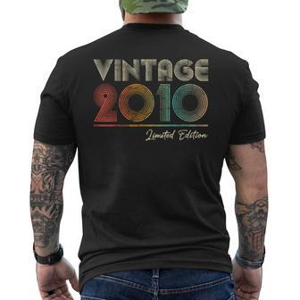 Vintage 2010 14 Year Old 14Th Birthday For Girls Boys Men's T-shirt Back Print | Mazezy