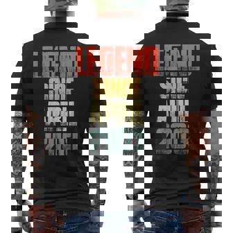 Vintage 21Th Birthday Legend Since April 2003 21 Year Men's T-shirt Back Print - Thegiftio UK