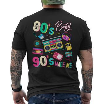 Vintage 80'S Baby 90'S Made Me Retro 1980S Nostalgia 1990S Men's T-shirt Back Print - Monsterry DE