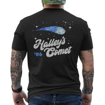 Vintage 80'S Halley's Comet Retro Space Lover Distressed Men's T-shirt Back Print - Monsterry UK