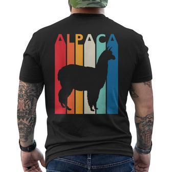 Vintage Alpaca Retro For Animal Lover Alpaca Men's T-shirt Back Print - Monsterry