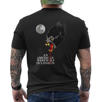 Vintage An American Werewolf In London Art Mens Back Print T-shirt - Seseable