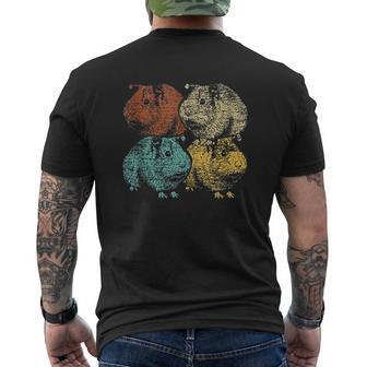 Vintage Animal Retro Guinea Pig Mens Back Print T-shirt - Seseable