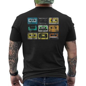 Vintage Audio Cassette V2 Mens Back Print T-shirt - Thegiftio UK