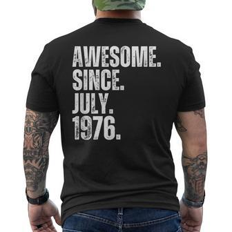 Vintage Awesome Since July 1976 Birthday 48Th Years Old Men's T-shirt Back Print - Monsterry