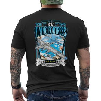 Vintage B17 Flying Fortress Ww2 Heavy Bomber Aviator Men's T-shirt Back Print - Monsterry