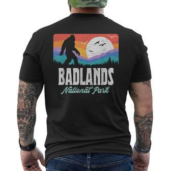 Vintage Badlands National Park Bigfoot Dakota Mountains Men's T-shirt Back Print - Monsterry AU