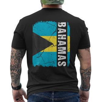 Vintage Bahamian Flag Bahamas Pride Roots Heritage Men's T-shirt Back Print | Mazezy