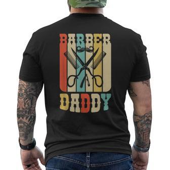 Vintage Barber Shop Daddy Barbers Dad Father's Day Men's T-shirt Back Print - Monsterry AU