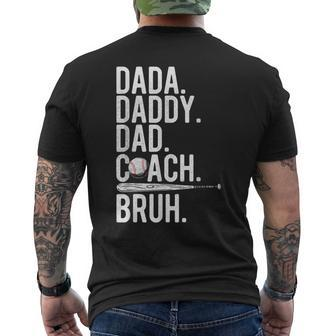 Vintage Baseball Coach Dad Fathers Day Family Humor Men's T-shirt Back Print - Monsterry CA