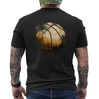Vintage Basketball Graphic Basketball Men's T-shirt Back Print - Monsterry