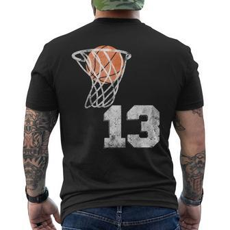 Vintage Basketball Jersey Number 13 Player Number Men's T-shirt Back Print - Monsterry UK