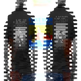 Vintage I Like Beer And Aerobatics And Maybe 3 People Mens Back Print T-shirt - Thegiftio