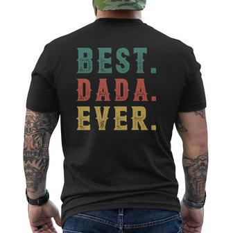 Vintage Best Dada Ever Father's Day New Dad Papa Dada Mens Back Print T-shirt | Mazezy