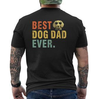 Vintage Best Dog Dad Ever Weimaraner S Mens Back Print T-shirt | Mazezy
