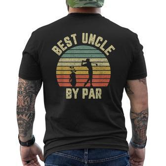 Vintage Best Uncle By Par Golfing Uncle Men's T-shirt Back Print - Monsterry