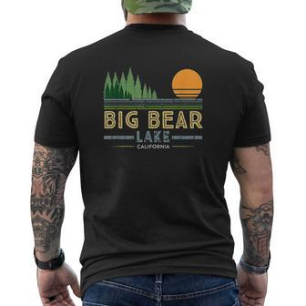 Vintage Big Bear Lake California Mens Back Print T-shirt - Seseable