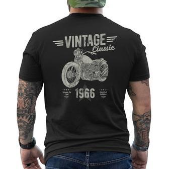 Vintage Born 1966 Birthday Classic Retro Motorbike Men's T-shirt Back Print - Monsterry AU