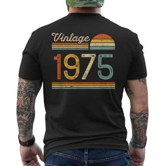 Vintage Born In 1975 Retro Birthday Men's T-shirt Back Print - Thegiftio UK
