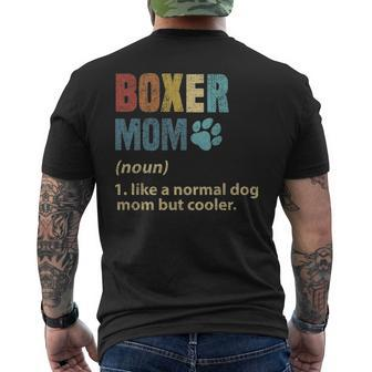 Vintage Boxer Lover For Boxer Mom Men's T-shirt Back Print | Mazezy